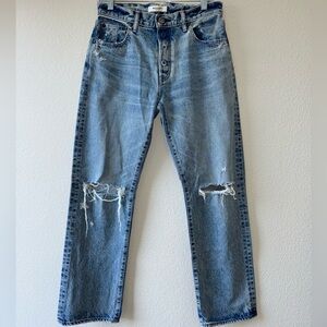 Moussy Vintage Button Fly Relaxed Straight Leg Jeans Size 26 EUC